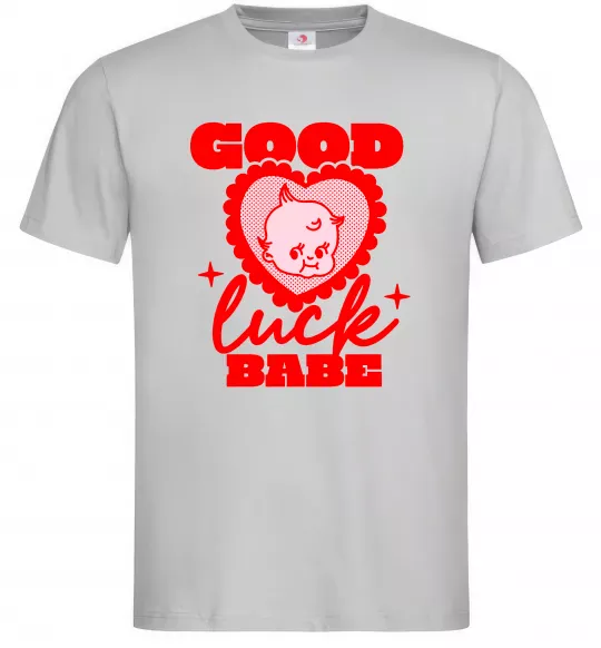 Чоловіча футболка Good luck babe Сірий фото