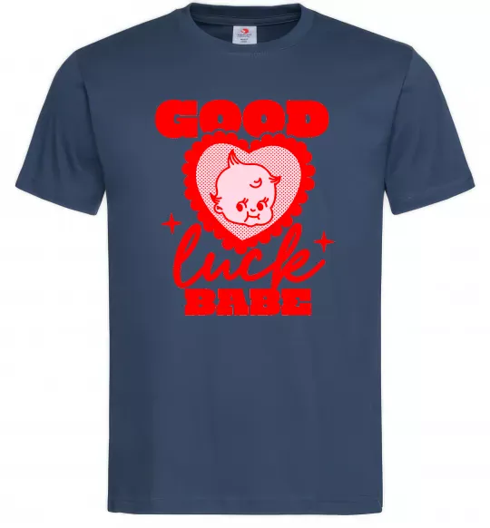 Чоловіча футболка Good luck babe Темно-синій фото