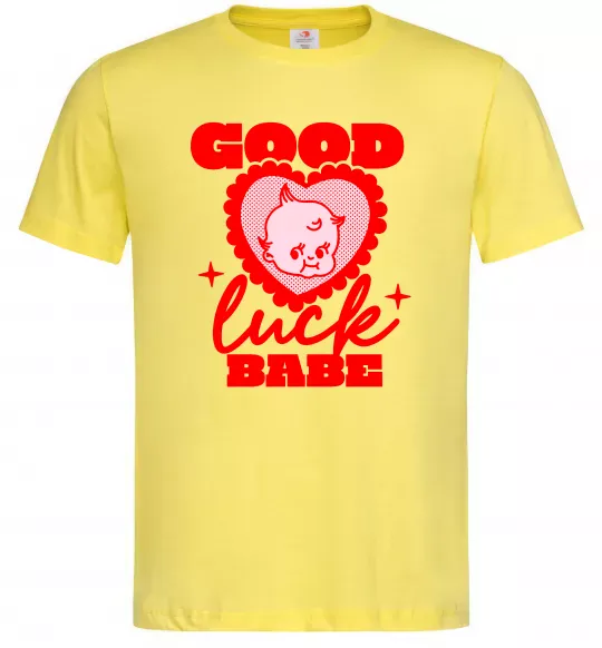Чоловіча футболка Good luck babe Лимонний фото