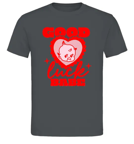 Чоловіча футболка Good luck babe Графіт фото