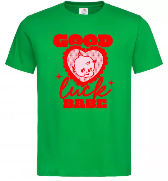 Чоловіча футболка Good luck babe Зелений фото