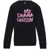 Детский Свитшот Drama Queen корона Черный фото