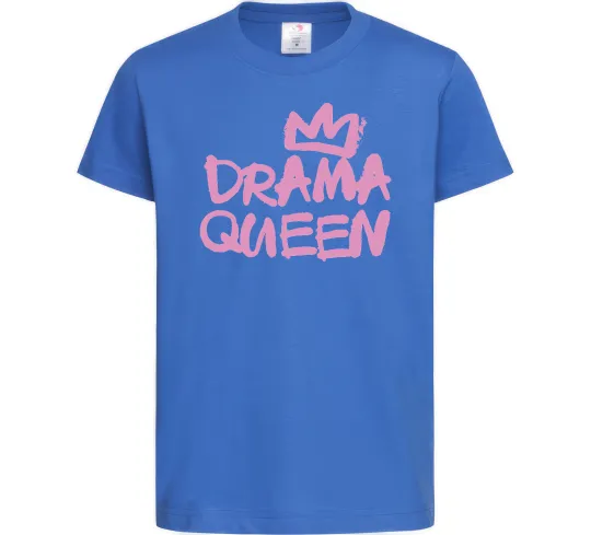 Дитяча футболка Drama Queen корона Яскраво-синій фото