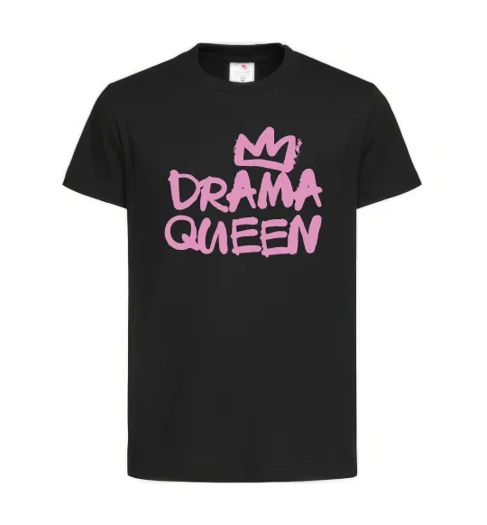 Детская футболка Drama Queen корона Черный фото