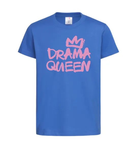 Детская футболка Drama Queen корона Ярко-синий фото