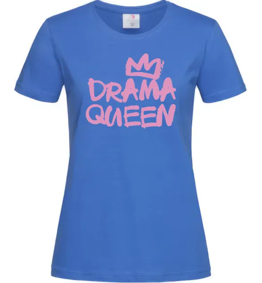 Жіноча футболка Drama Queen корона Яскраво-синій фото