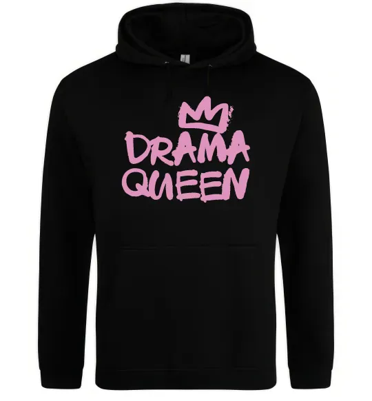 Женская толстовка (худи) Drama Queen корона Черный фото