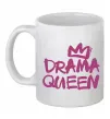 Чашка керамічна Drama Queen корона Білий фото