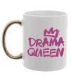 Чашка з кольоровою ручкою Drama Queen корона Золото фото