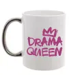 Чашка з кольоровою ручкою Drama Queen корона Срібло фото