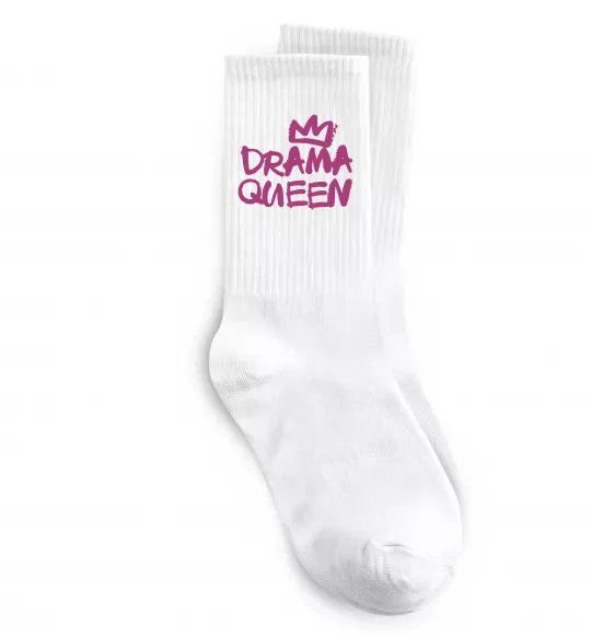 Шкарпетки Drama Queen корона Білий фото