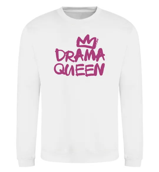 Свитшот Drama Queen корона Белый фото