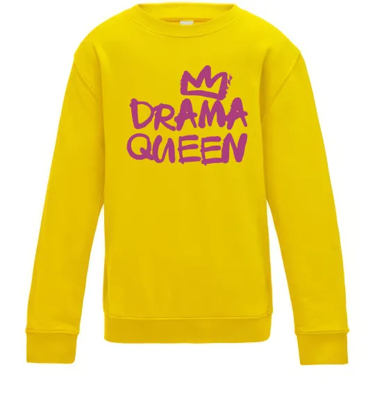 Детский Свитшот Drama Queen корона Солнечно желтый фото