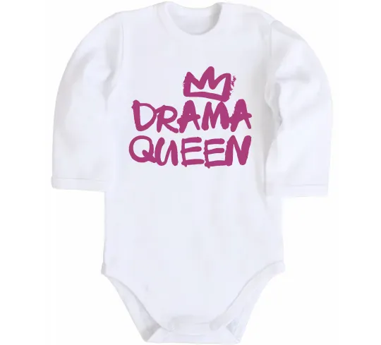 Детский боди Drama Queen корона Белый фото