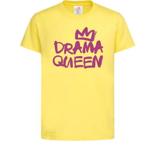 Дитяча футболка Drama Queen корона Лимонний фото