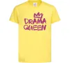 Дитяча футболка Drama Queen корона Лимонний фото
