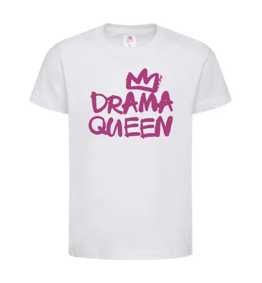 Детская футболка Drama Queen корона Белый фото