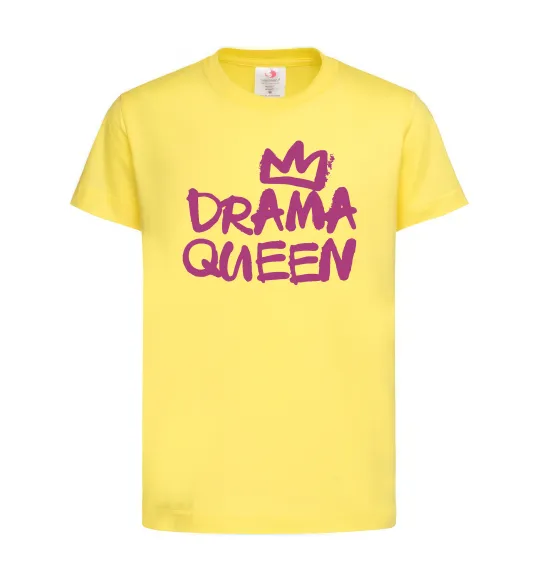 Детская футболка Drama Queen корона Лимонный фото