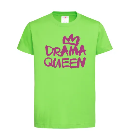 Детская футболка Drama Queen корона Лаймовый фото