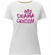 Женская премиум футболка Drama Queen корона Белый фото