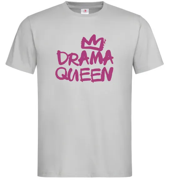 Мужская футболка Drama Queen корона Серый фото