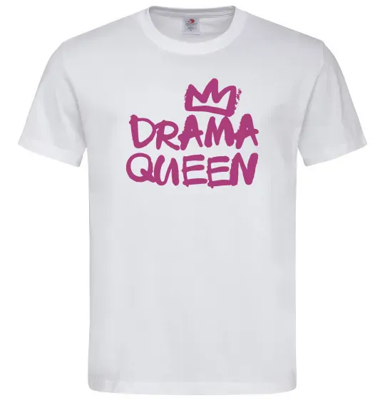 Мужская футболка Drama Queen корона Белый фото