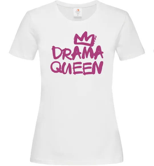 Жіноча футболка Drama Queen корона Білий фото