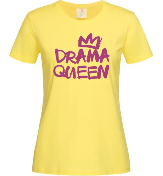 Жіноча футболка Drama Queen корона Лимонний фото