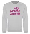 Свитшот Drama Queen корона Серый меланж фото