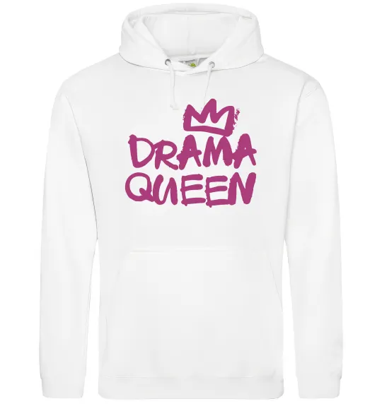 Женская толстовка (худи) Drama Queen корона Белый фото