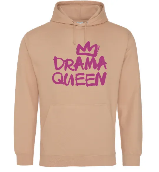 Женская толстовка (худи) Drama Queen корона Песочный фото
