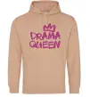 Женская толстовка (худи) Drama Queen корона Песочный фото
