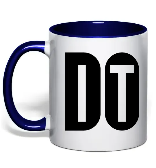 Чашка с цветной ручкой Do it Глубокий темно-синий фото