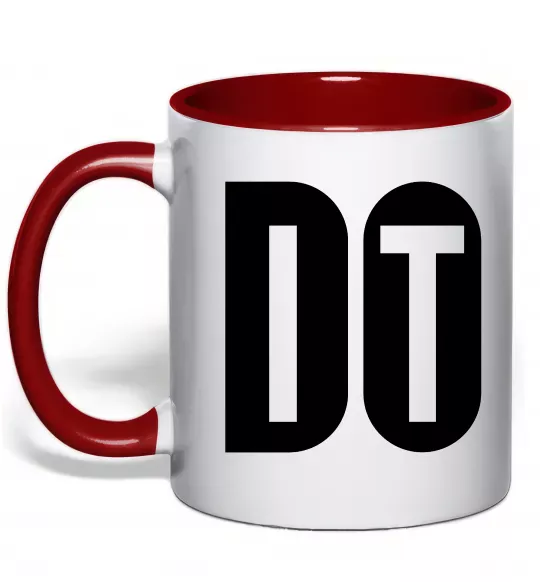 Чашка с цветной ручкой Do it Красный фото