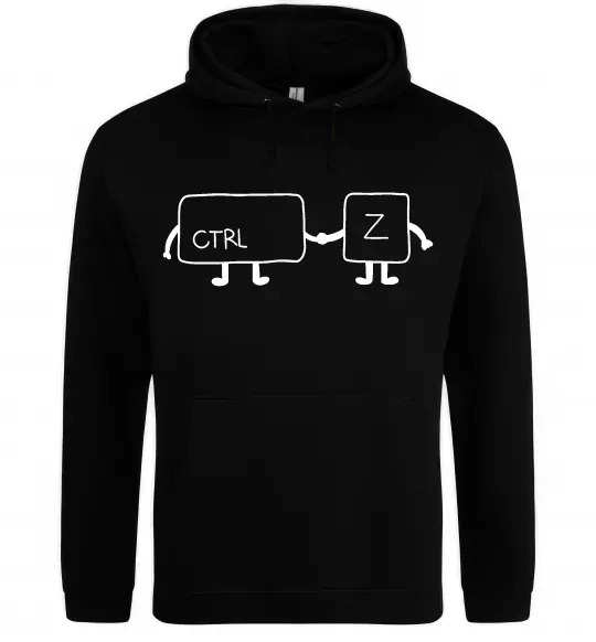 Чоловіча толстовка (худі) Ctrl+Z Чорний фото