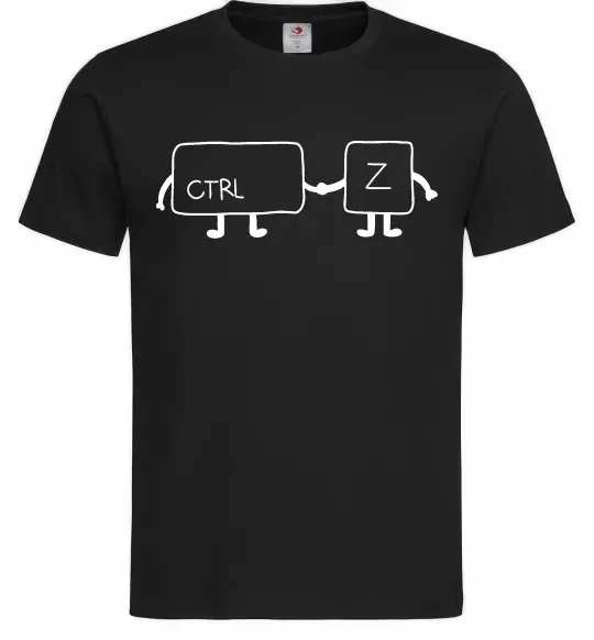 Чоловіча футболка Ctrl+Z Чорний фото