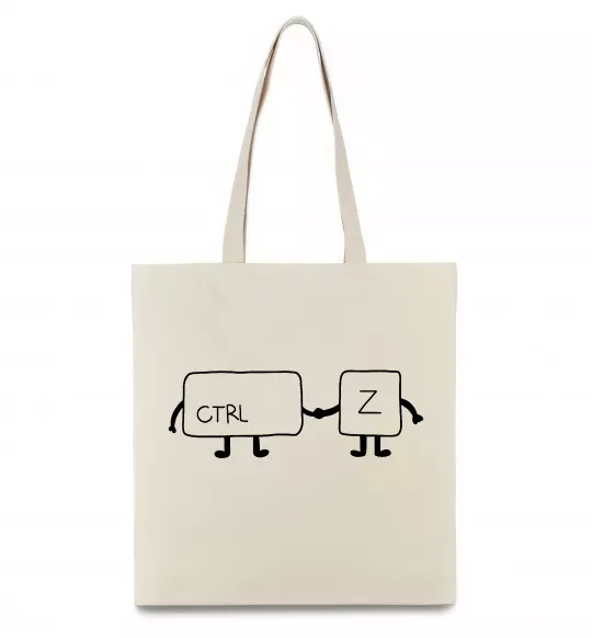 Еко-сумка Ctrl+Z Бежевий фото