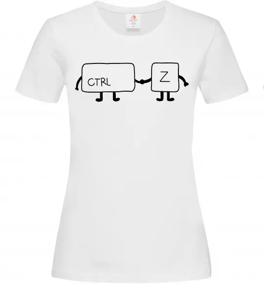 Жіноча футболка Ctrl+Z Білий фото