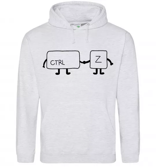 Чоловіча толстовка (худі) Ctrl+Z Сірий меланж фото