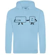 Мужская толстовка (худи) Ctrl+Z Голубой фото