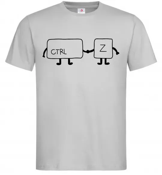 Чоловіча футболка Ctrl+Z Сірий фото