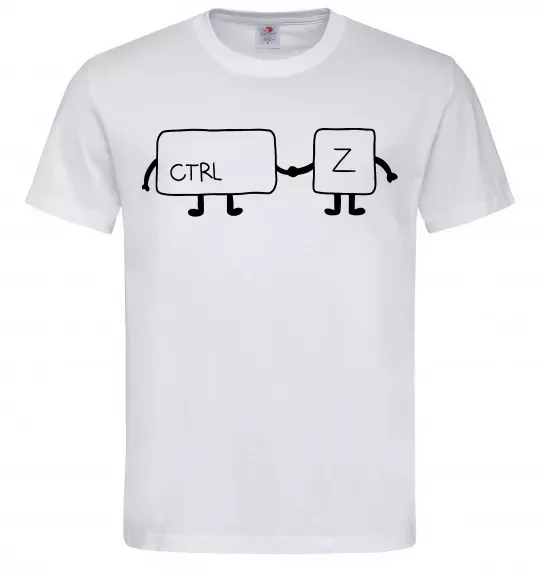 Чоловіча футболка Ctrl+Z Білий фото