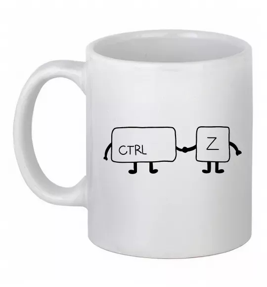 Чашка керамічна Ctrl+Z Білий фото