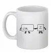 Чашка керамічна Ctrl+Z Білий фото