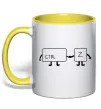 Чашка с цветной ручкой Ctrl+Z Лимонный фото