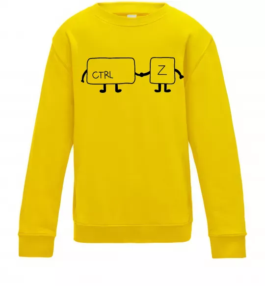 Детский Свитшот Ctrl+Z Солнечно желтый фото