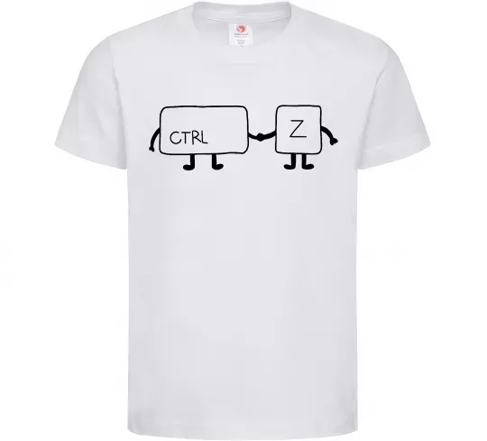 Дитяча футболка Ctrl+Z Білий фото