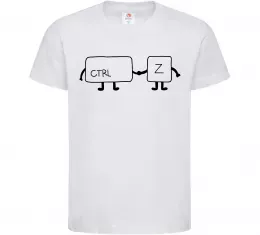 Дитяча футболка Ctrl+Z Білий фото
