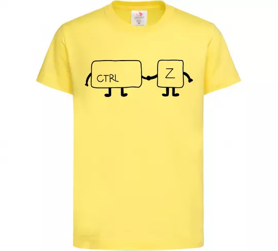 Дитяча футболка Ctrl+Z Лимонний фото