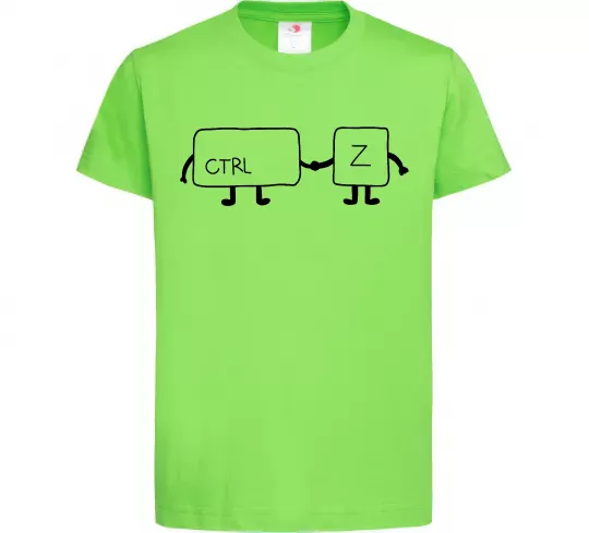 Дитяча футболка Ctrl+Z Лаймовий фото